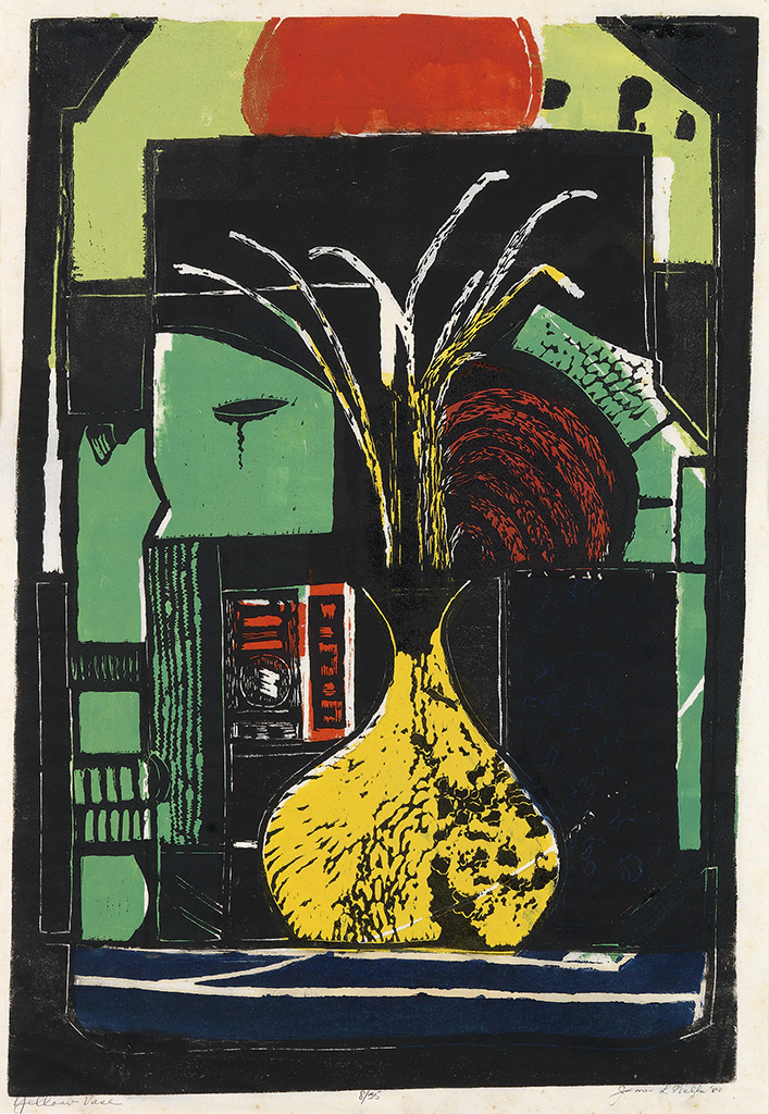 JAMES LESESNE WELLS (1902 - 1992) Yellow Vase.